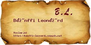 Bánffi Leonárd névjegykártya